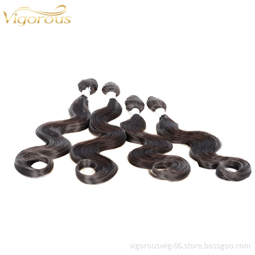 Hot Selling Wholesale Synthetic Wig Womens Brazillian Black Custom Extension Water Wave Curly Hair Pieces